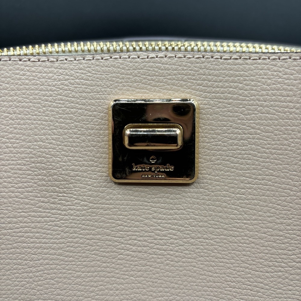 Kate Spade Leather Phoebe Top Handle Satchel Handbag Toasted Hazelnut Crossbody - Picture 3 of 15
